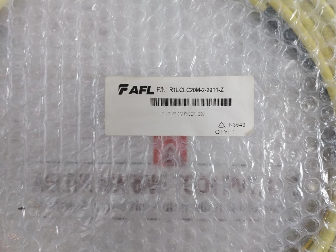 Afl New Duplex Single Mode Fiber Optic Patch Cable 20M R1Lclc20M-2-2911-z