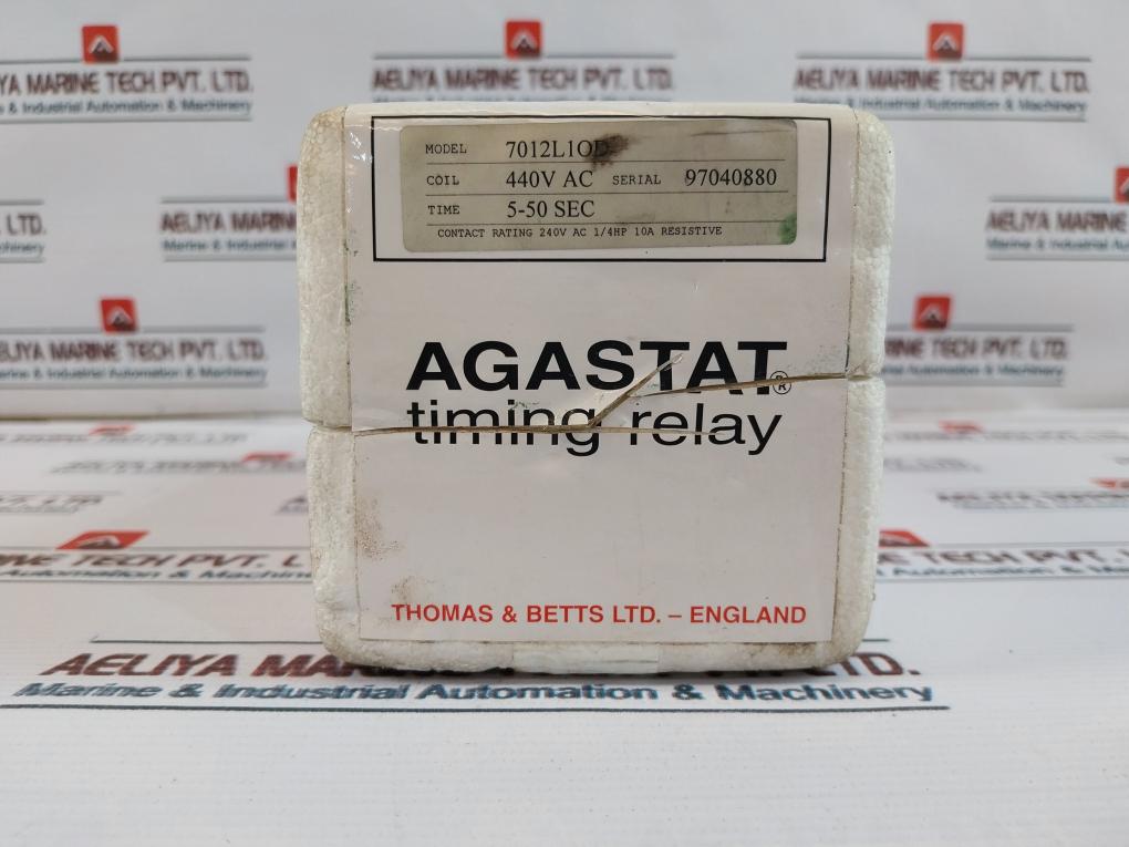 Agastat 7012L1Od Timing Relay 5-50 Sec