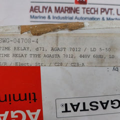 Agastat 7012L1Od Timing Relay 5-50 Sec