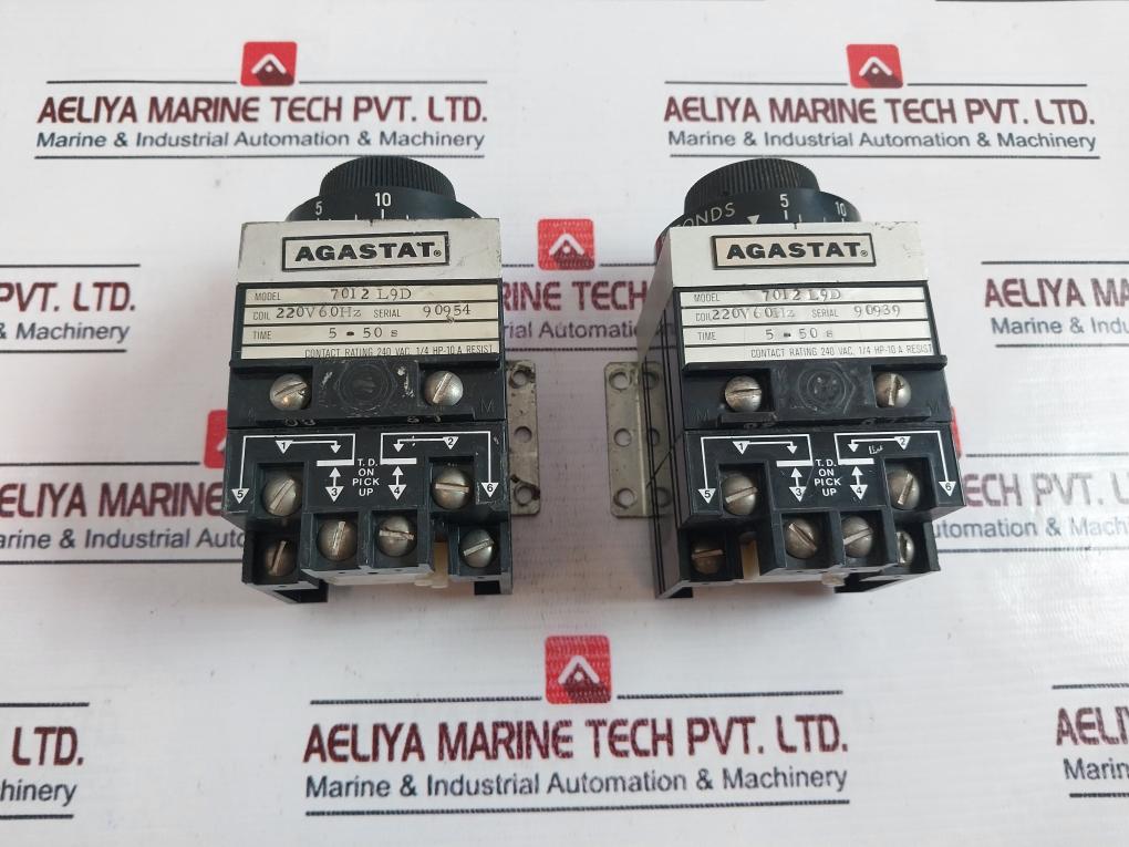 Agastat 7012L9D Time Delay Relay 5-50S 220V 60Hz