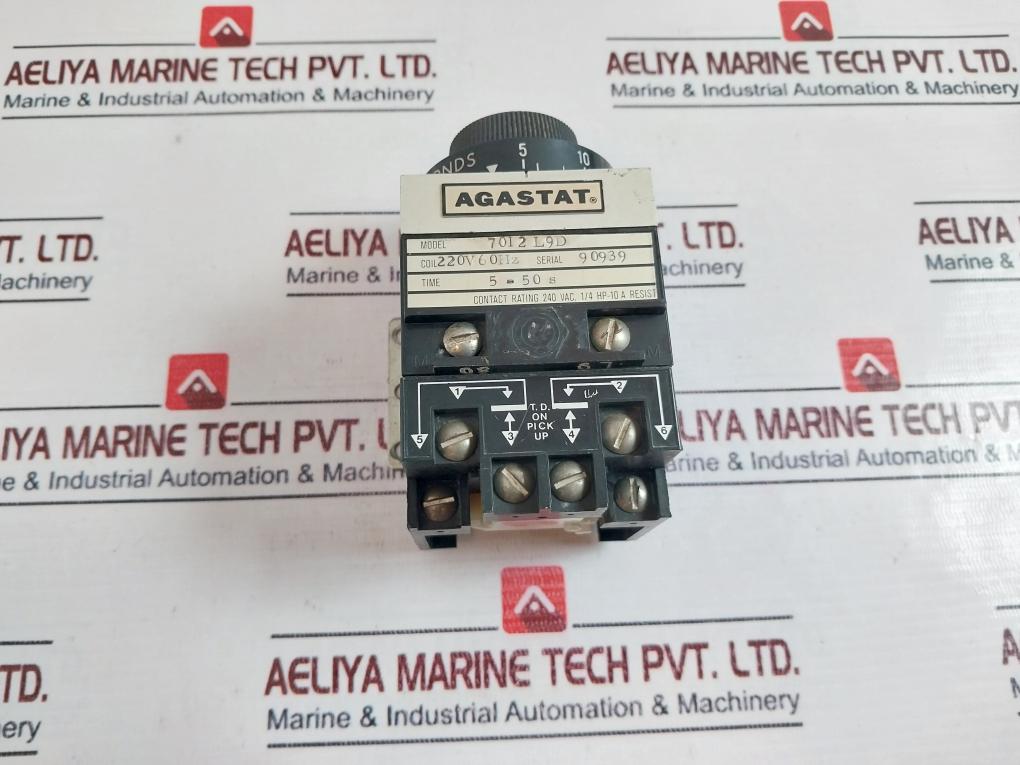 Agastat 7012L9D Time Delay Relay 5-50S 220V 60Hz