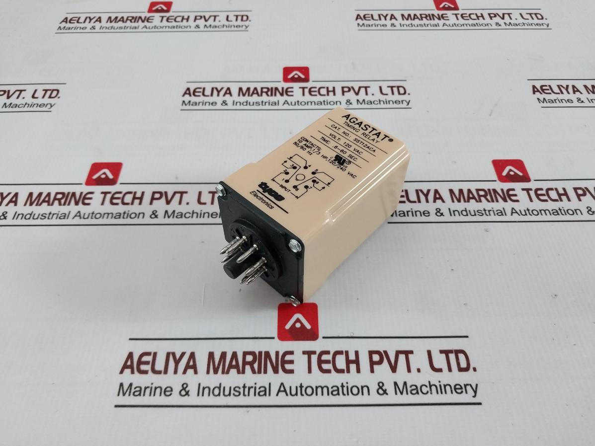 Agastat Sst12Aca Timing Relay Solid State 120Vac 0.1-10 Sec 10A