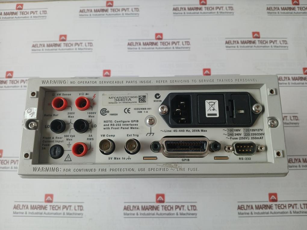 Agilent 34401A Digital Multimeter My45037366 Ices/Nmb-001 5V 45-440 Hz 25Va