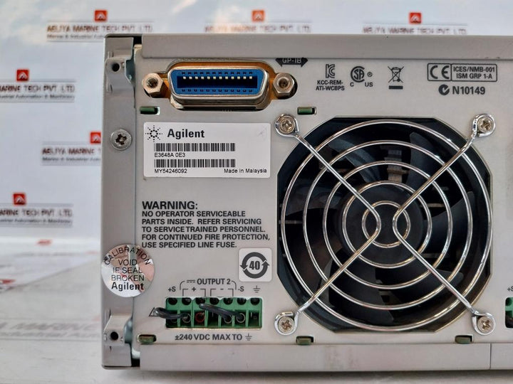 Agilent E3648A Dual Output Dc Power Supply My54246092 Rs232