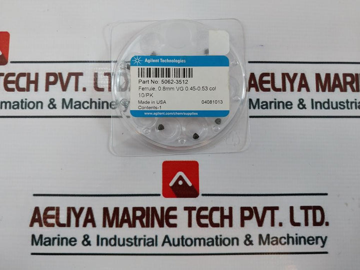 Lot Of 10X AGILENT TECHNOLOGIES 5062-3512 Capillary Column Ferrules 0.8 mm