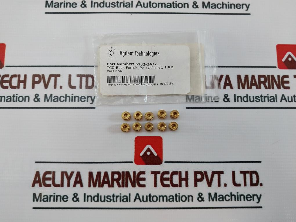 Agilent Technologies 5182-3477 Tcd Back Ferrule For 1/8” Inlet (1 Packet = 10Pcs)