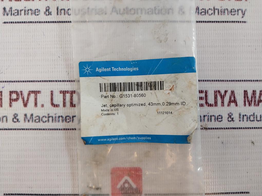 Agilent Technologies G1531-80560 Jet, Capillary Optimized, 43Mm, 0.29Mm Id