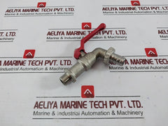 Aglaia 3/8" Stainless Steel Hose Union Tap Red Knob Handle