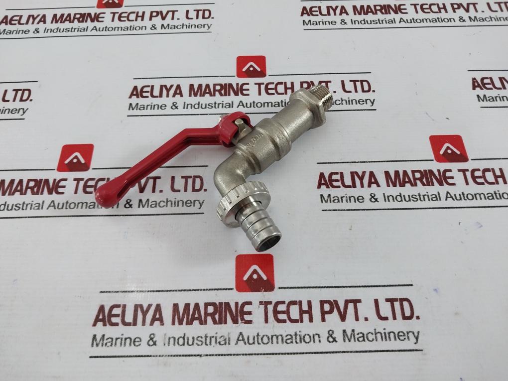 Aglaia 3/8" Stainless Steel Hose Union Tap Red Knob Handle