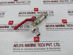 Aglaia 3/8" Stainless Steel Hose Union Tap Red Knob Handle