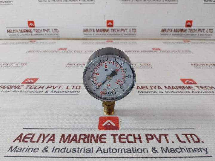 Aignep Pneumatic En837-1 Diaphragm Pressure Gauge 0-12 Bar