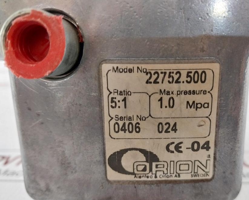 Air-operated Oil Pump 22752.500 Alentec & Orion 1.0 Mpa 10 Bar