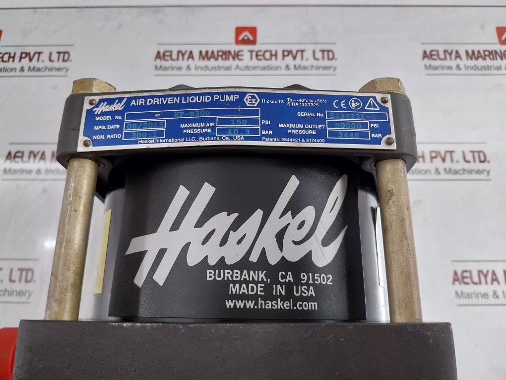 Air Driven Liquid Booster Pump 50000 Psi Hf-b300 Haskel