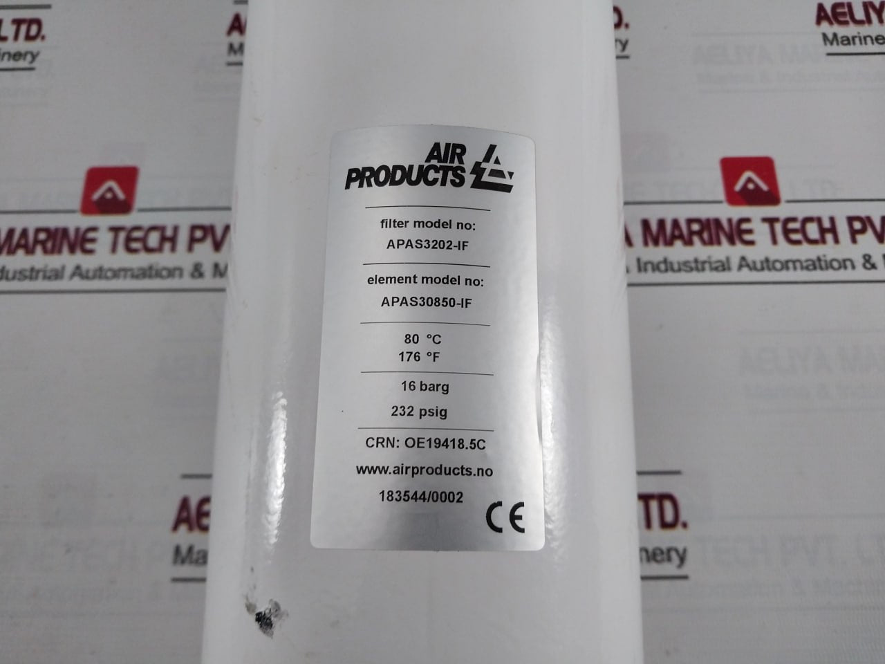 Air Products Apas30850-if Filter Element 16 Barg 232 Psig 80°C 176°F