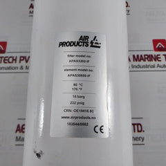 Air Products Apas30850-if Filter Element 16 Barg 232 Psig 80°C 176°F