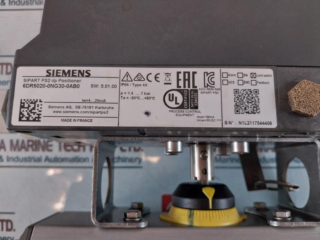 Air Torque DR00150U AL Pneumatic Actuator W/ 6DR5020-0NG30-0AB0/ AF20-F02C-2-A