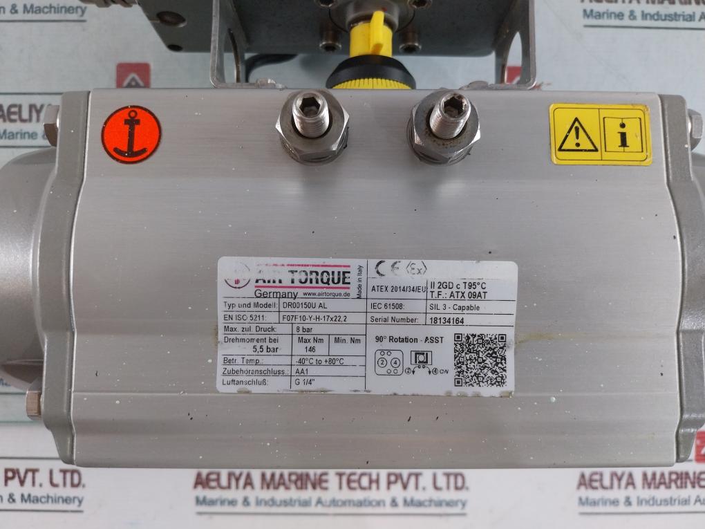Air Torque DR00150U AL Pneumatic Actuator w/ ACR3AREAAZZALB ALB-Module