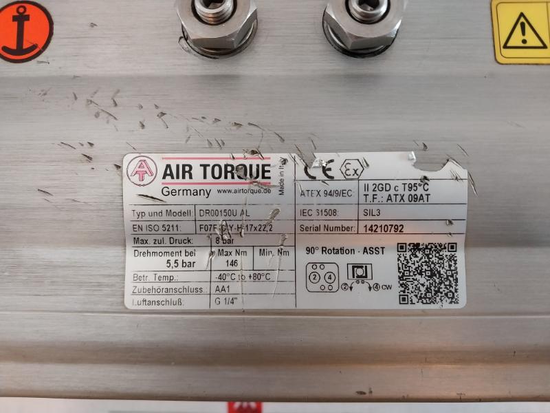 Air Torque Dr00150Ual Pneumatic Actuator W/6Dr50200Ng30-0Ab0/Af20-f02C-2-a 4-2Ma