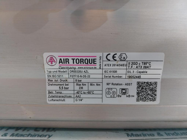 Air Torque Dr00220U Azl Pneumatic Actuator
