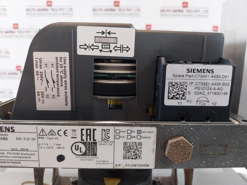 Air Torque DR00450U AZL Pneumatic Actuator W/ 6DR5020-0NG30-0AB0/ AF20-F02C-2A