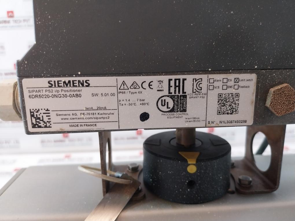 Air Torque DR00450U AZL Pneumatic Actuator W/ 6DR5020-0NG30-0AB0/ AF20-F02C-2A