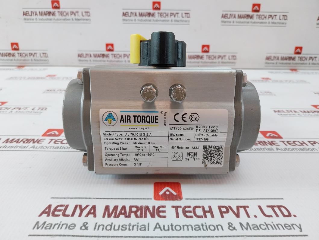 Air Torque Al-79,101U-s12 A Pneumatic Actuator W/ Solenoid Valve 495905C2 G 1/8"