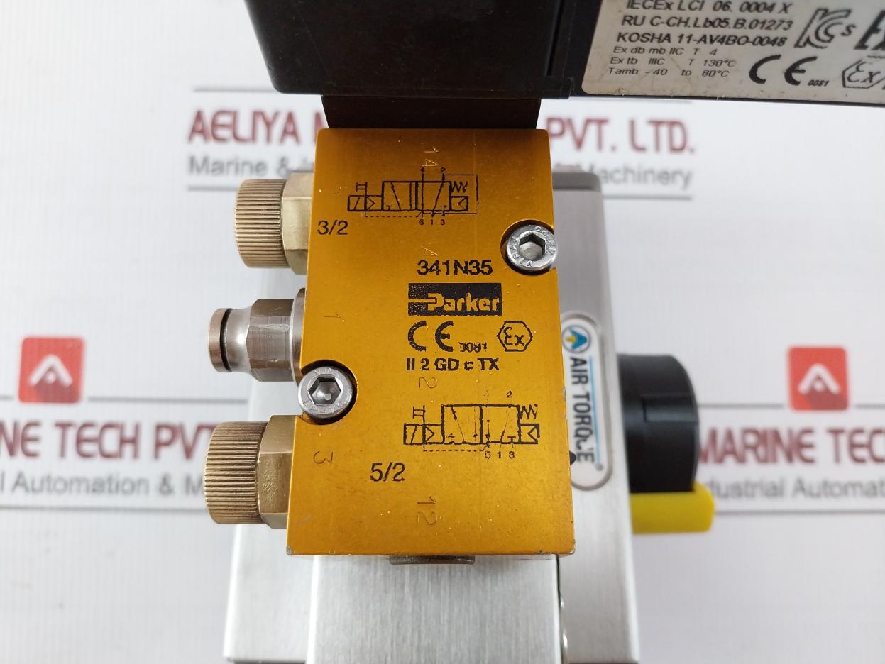 Air Torque Al-79,101U-s12 A Pneumatic Actuator W/ Solenoid Valve 495905C2 G 1/8"