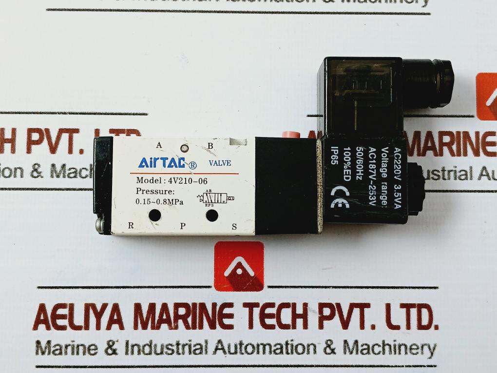 Airtac 4v210-06 Solenoid Air Valve Ac220v 3.5va