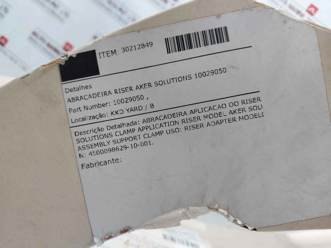 Aker 10029050 Solution Clamp F/ Application Riser Model 4500098629-10-001