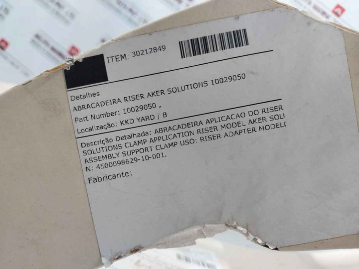 Aker 10029050 Solution Clamp F/ Application Riser Model 4500098629-10-001