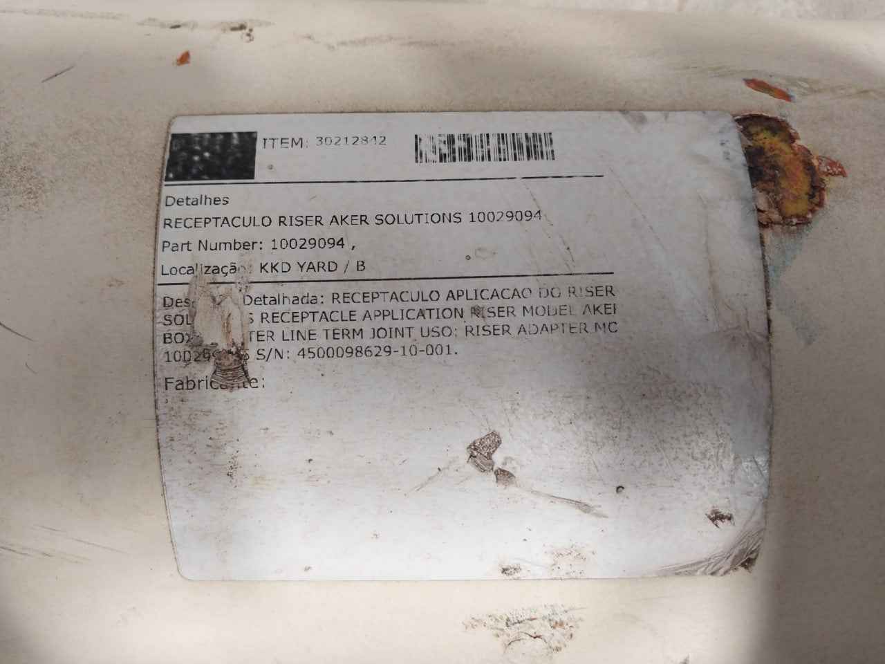 Aker 10029094 Riser Container Rev: 00