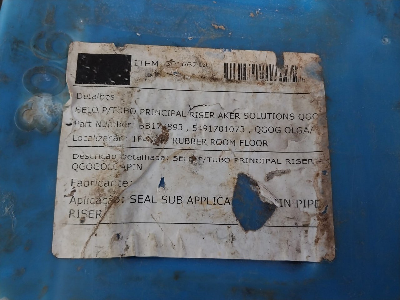 Aker 30166718 Seal O-ring Bb174893, 5491701073