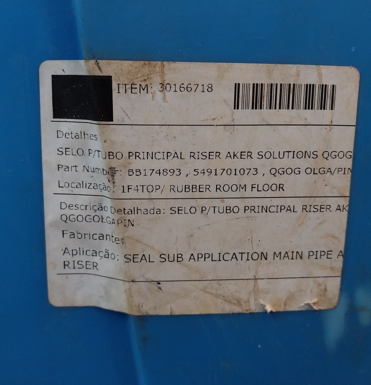Aker 30166718 Seal O-ring Bb174893, 5491701073