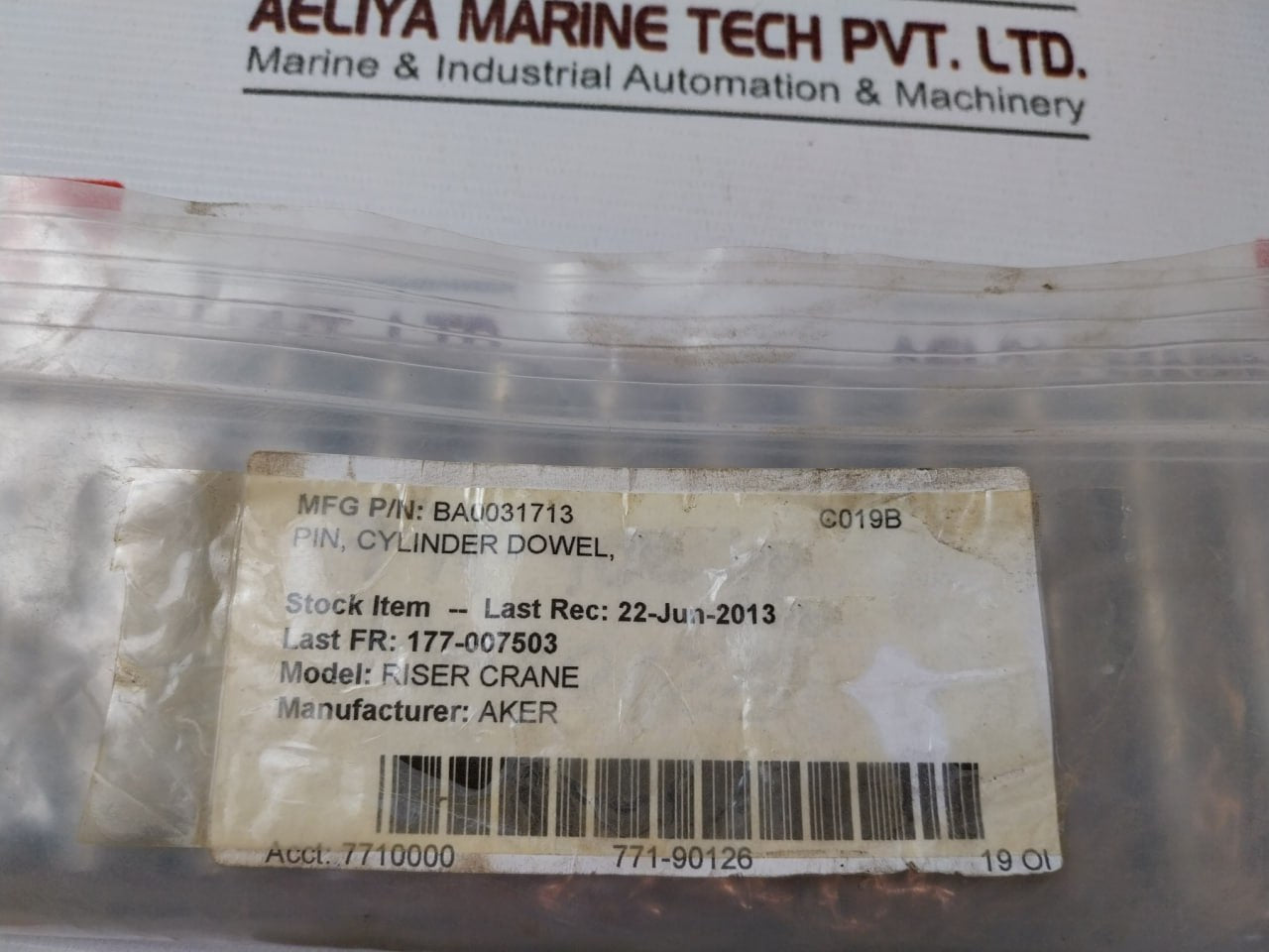 Aker Ba0031713 Cylinder Dowel Pin