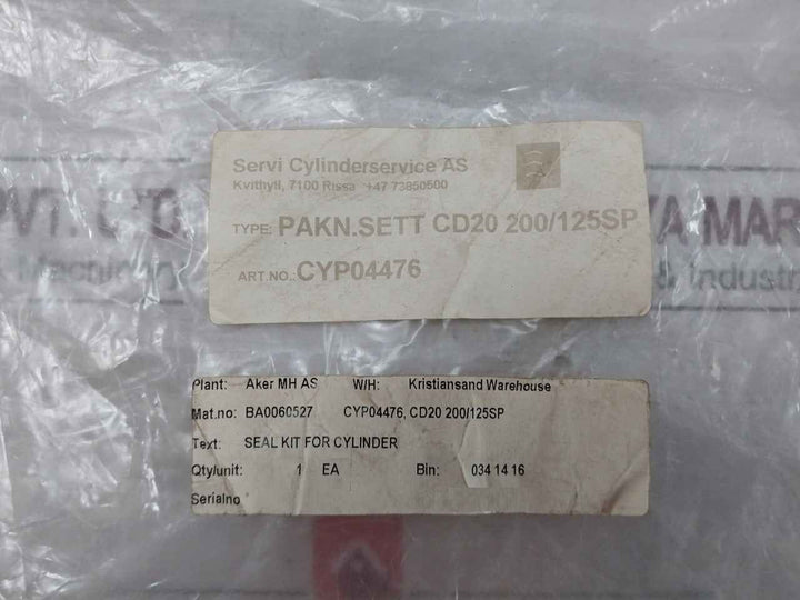 Aker Ba0060527 Seal Kit For Cylinder Cyp04476 Cd20 200/125Sp