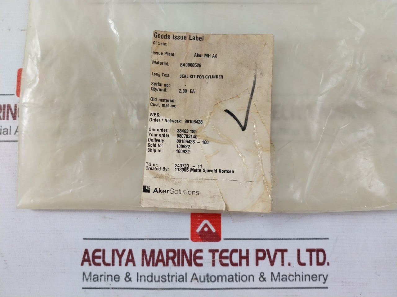 Aker Ba0060528 O-ring Seal Kit For Cylinder Kit Riser Chute Cyp20200090