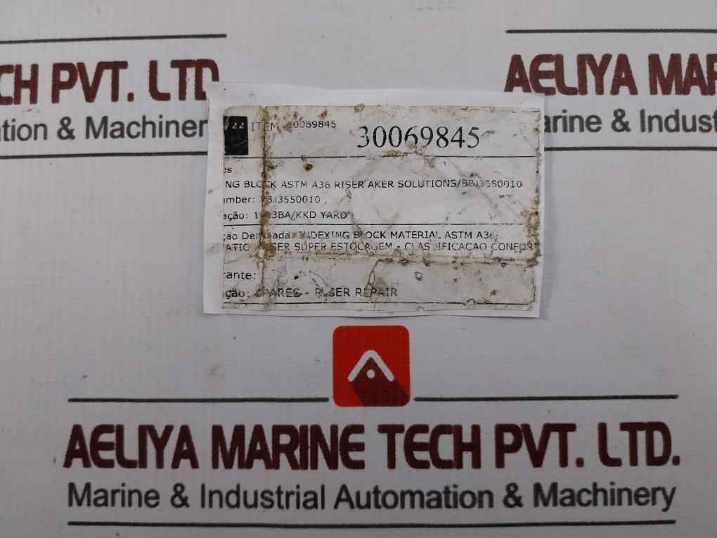 Aker Bbj3550010 Indexing Block Astm A36 Riser Spare Repair Part