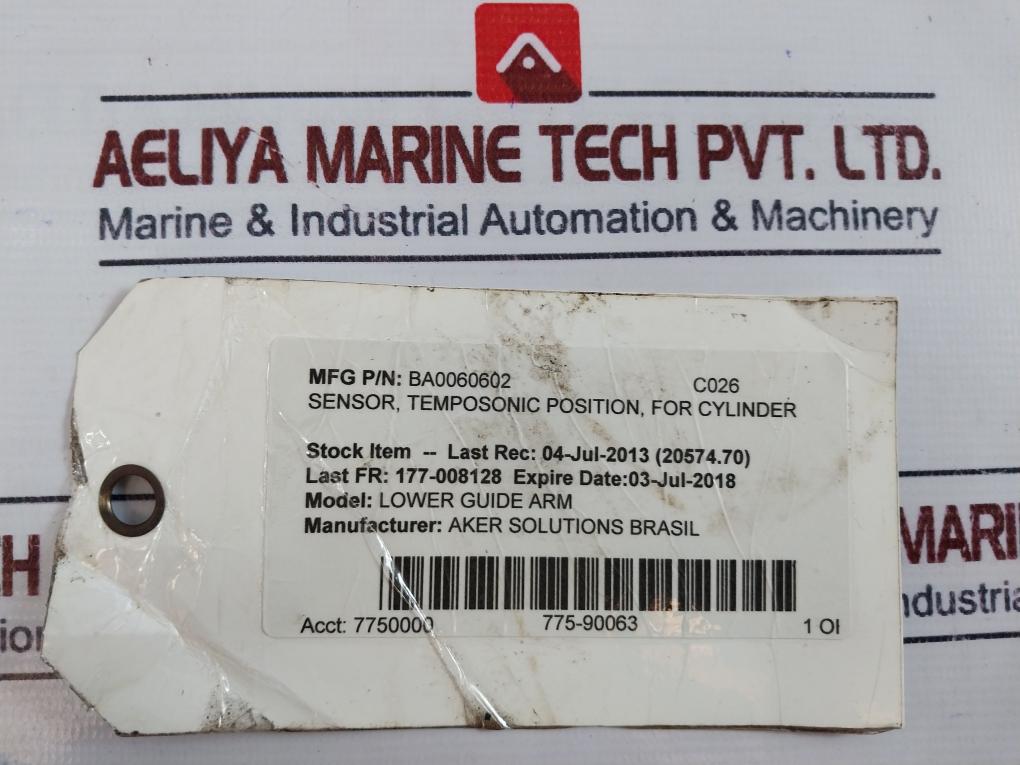 Aker HPH-3100-0200-A Temposonic Position Sensor for Cylinder 30 BA0060602 IP68