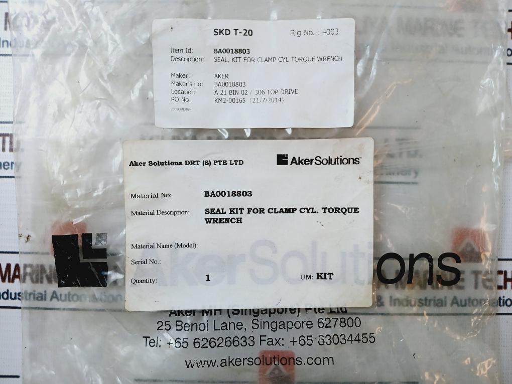 Aker SKD T-20 Seal Kit for Clamp, Wrench