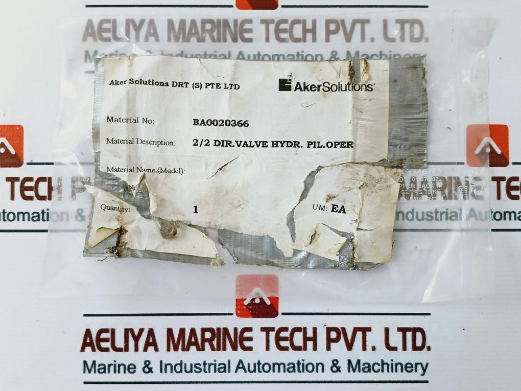 Aker Solutions BA0020366 2/2 Hydraulic Direction Valve