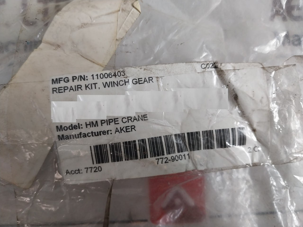 Aker 11006403 Brevini Fluid Power Winch Gear Repair Kit