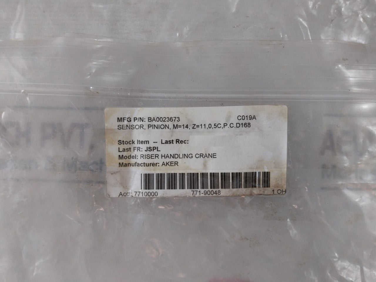 Aker Ba0023673 Pinion Sensor