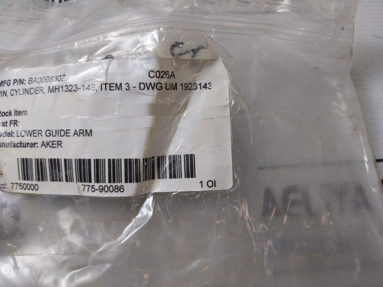 Aker Ba0098302 Cylinder Pin