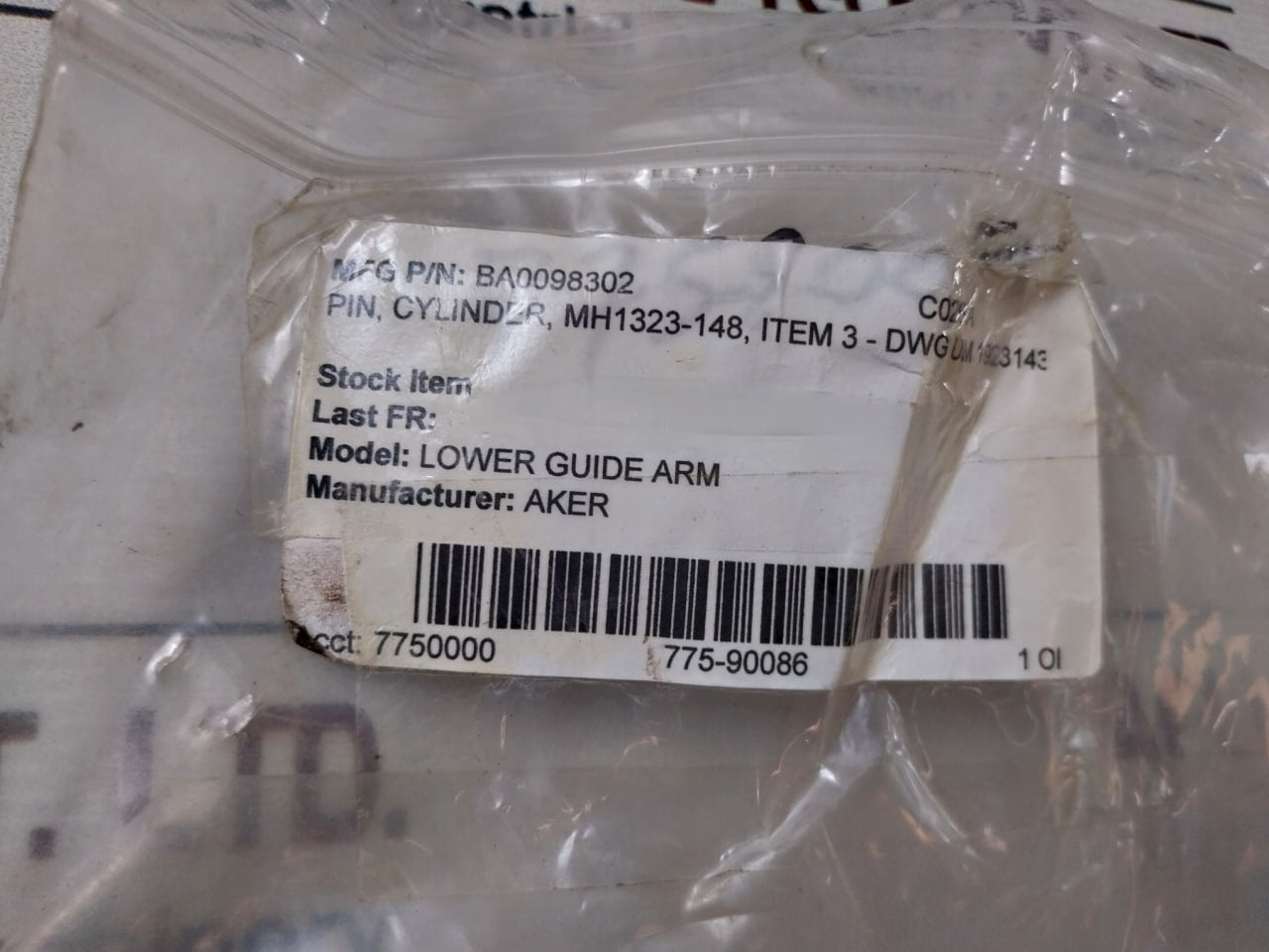 Aker Ba0098302 Cylinder Pin