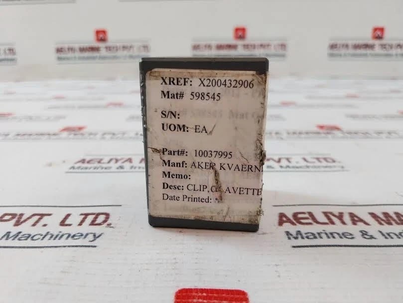 Aker Kvaerner 10037995 Clavette Clip Key 21 Rev 00 X200432906