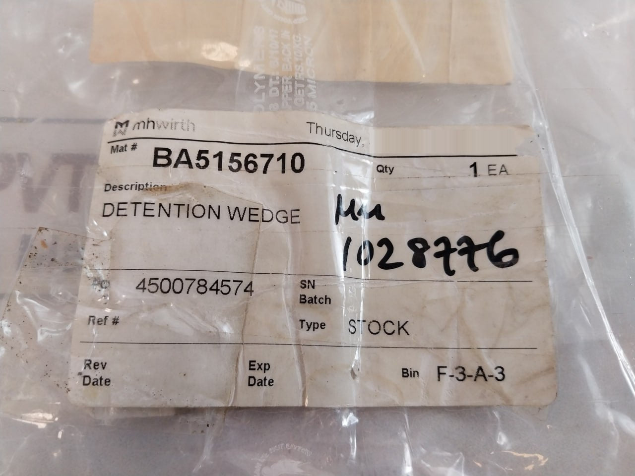 Aker Kvaerner Ba5156710 Detention Wedge 1028776