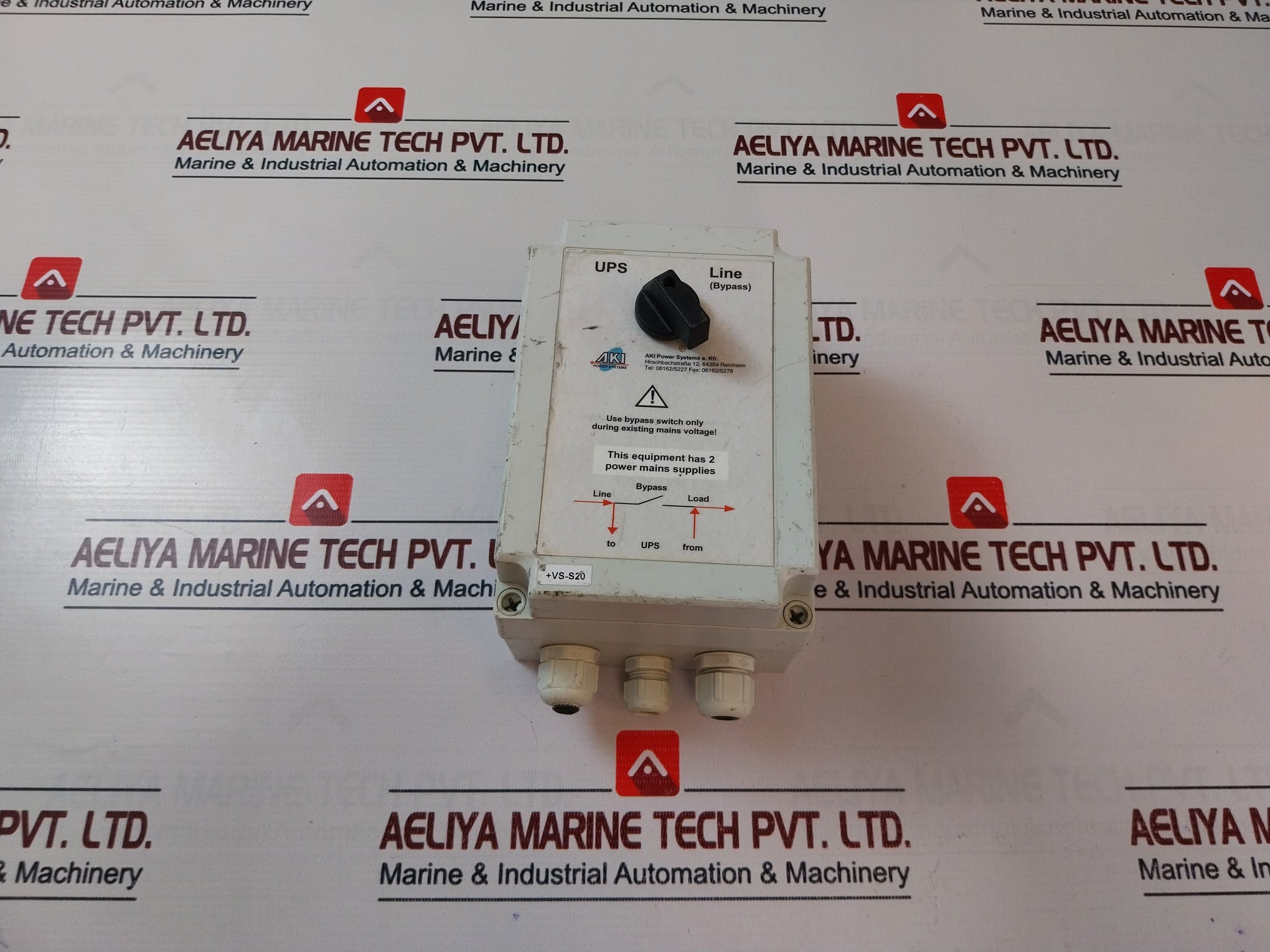 Aki Power Systems Ups Bypass Switch 20Amp 300Vac At08F349
