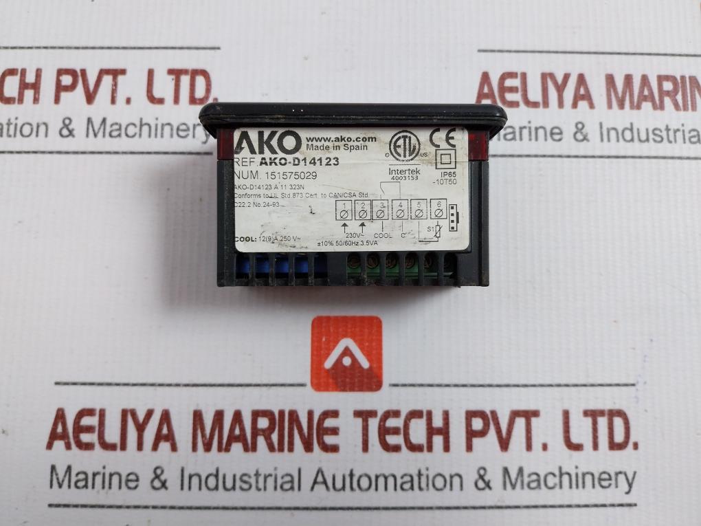 Ako Digital Temperature Controller 250V,Ip65 Ako-d14123