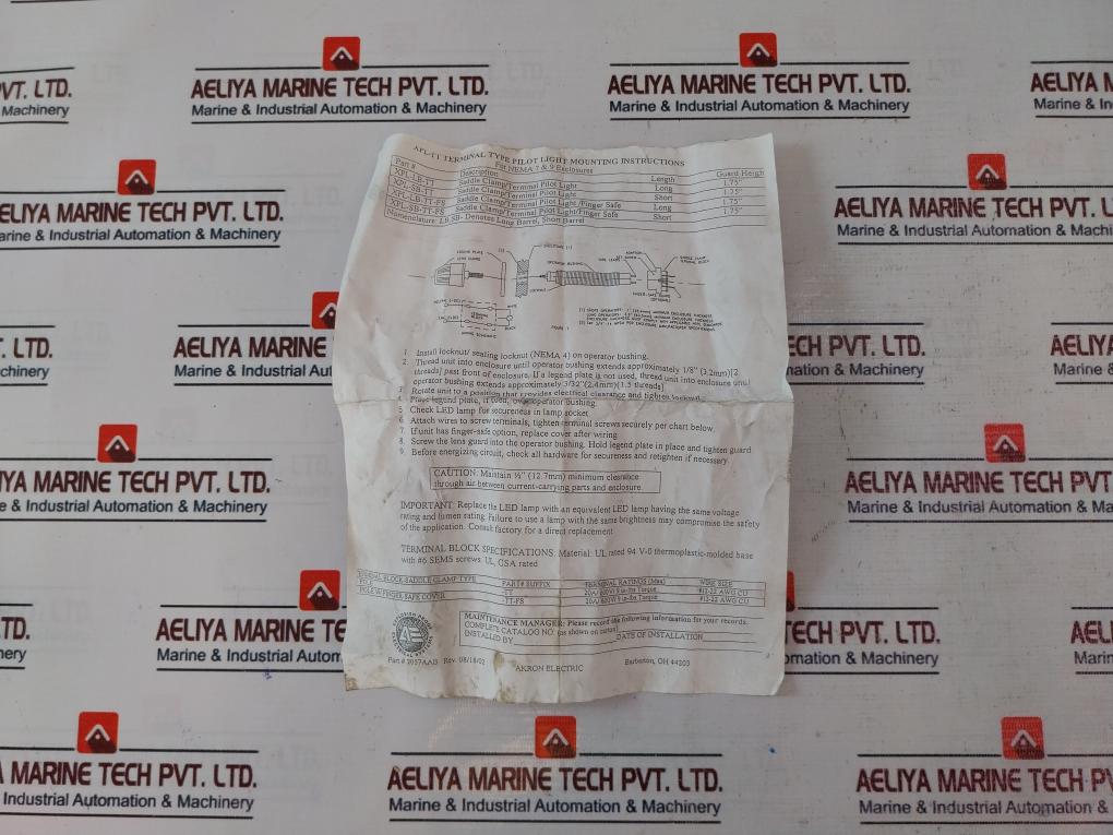 Akron Electric XPL-LB-TT-120G-FS Pilot Light 120V