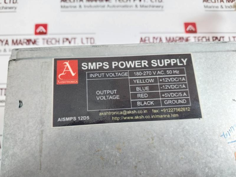 Akshtronica Aismps 12d5 Switching Mode Power Supply 180-270vac 50hz